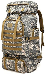 WintMing 70L Camping Hiking Backpack Molle Rucksack Waterproof Traveling Daypack