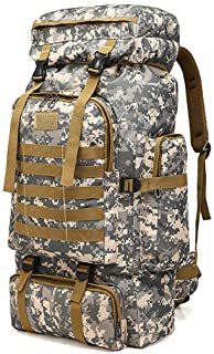 WintMing 70L Camping Hiking Backpack Molle Rucksack Waterproof Traveling Daypack